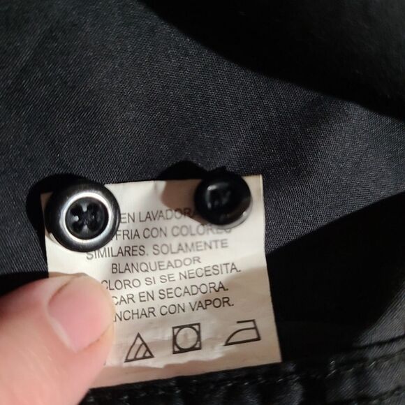 Beverly Hills Polo Club Mens Black Velvet Design Long Sleeve Button Up Shirt - Picture 6 of 6